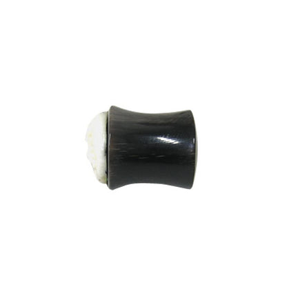 Black Bone 2 Gauge Sleeping Face Saddle Fit Ear Plugs - Pair - photo 2