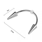 Surgical Steel 16 Gauge Smiley Vampire Fangs Spike Horseshoe Barbell