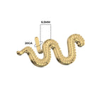Gold Plated Surgical Steel 20 Gauge Snake L Shaped Nose Stud