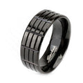 Titanium Grooved Finger Ring