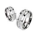 Titanium Band Ring with Carbon Fiber Center Inlay