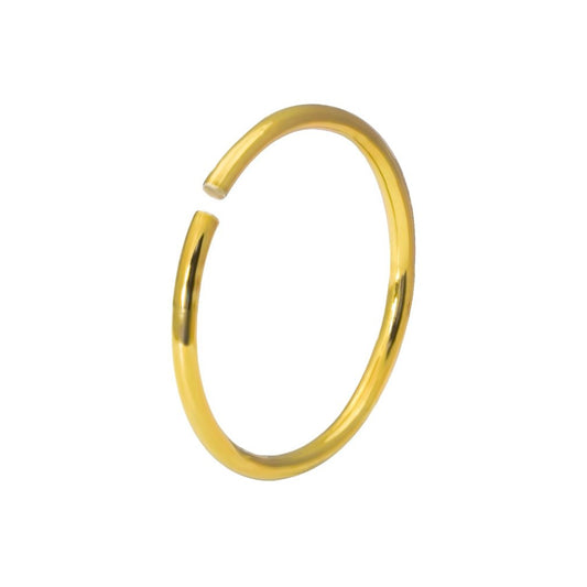 14 Karat Gold Bendable Nose Ring 20 Gauge 5/16" 8 MM Seamless Hoop