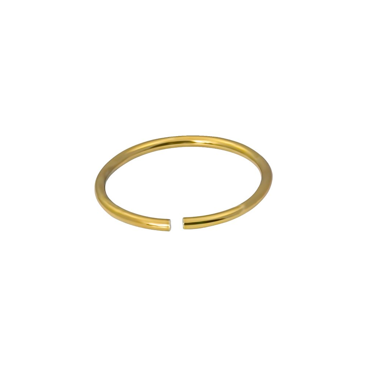 14 Karat Solid Gold Bendable Nose 20 Gauge 5/16" 8 mm Seamless Hoop - Kruelty - Photo 4
