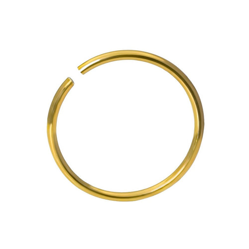 14 Karat Solid Gold Bendable Nose 20 Gauge 5/16" 8 mm Seamless Hoop - Kruelty - Photo 2