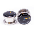 Surgical Steel Speedometer Logo Screw Fit Ear Tunnels