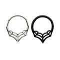 PVD Surgical Steel 16 Gauge Spider Web Hinged Segment Ring