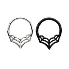 PVD Surgical Steel 16 Gauge Spider Web Hinged Segment Ring