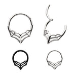 PVD Surgical Steel 16 Gauge Spider Web Hinged Segment Ring