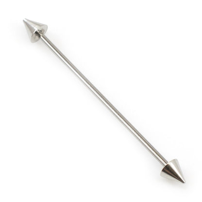 Surgical Steel Industrial Barbell 16 Gauge 33mm with Spike End