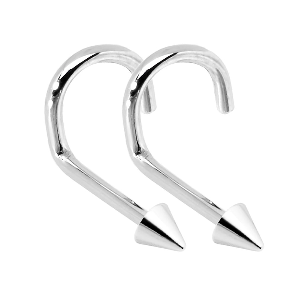 Surgical Steel 18 Gauge Spike Nose Screws - Pair