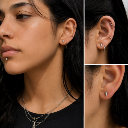 Surgical Steel 14 Gauge Labret Stud with Spike - photo 2