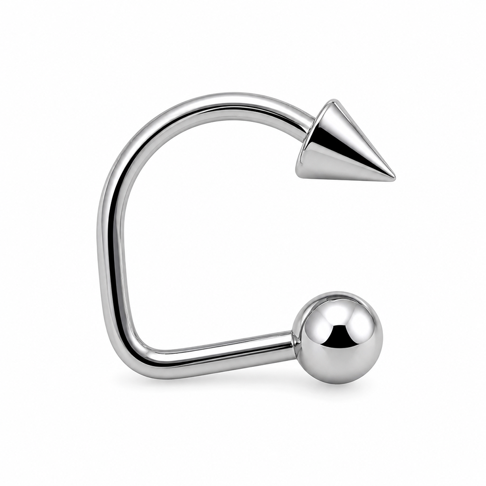 Surgical Steel 14 & 16 Gauge Labret Stud with Ball Spike Lippy Loop