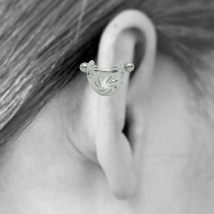 Surgical Steel 16 Gauge Spiral Flower Cartilage Earring - photo 3