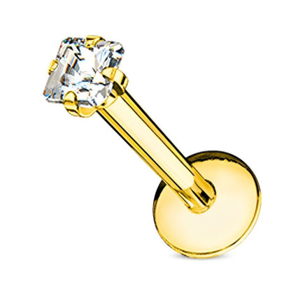 Surgical Steel Cluster Flower CZ Labret Studs 16G 8mm - 3 Pack - photo 4