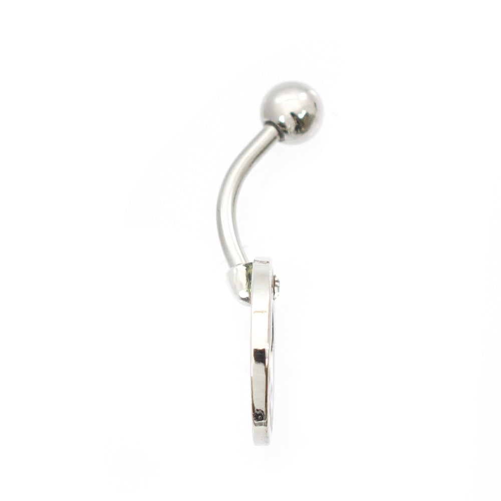 Surgical Steel 14 Gauge Belly Ring Luxe Modz Pastel Stained Glass CZ - photo 2