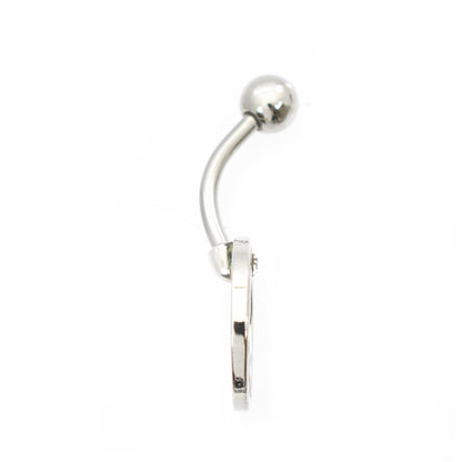 Surgical Steel 14 Gauge Belly Ring Luxe Modz Pastel Stained Glass CZ - photo 2