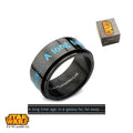 Black IP Surgical Steel Star Wars A Long Time Spinner Ring