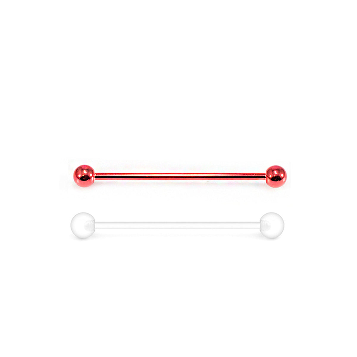 Surgical Steel Anodized Industrial Barbell 14 Gauge 38 mm & Retainer - Kruelty - Photo 10