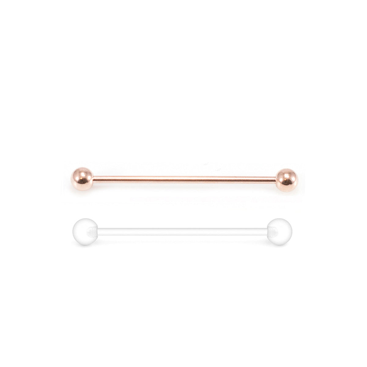 Surgical Steel Anodized Industrial Barbell 14 Gauge 38 mm & Retainer - Kruelty - Photo 11