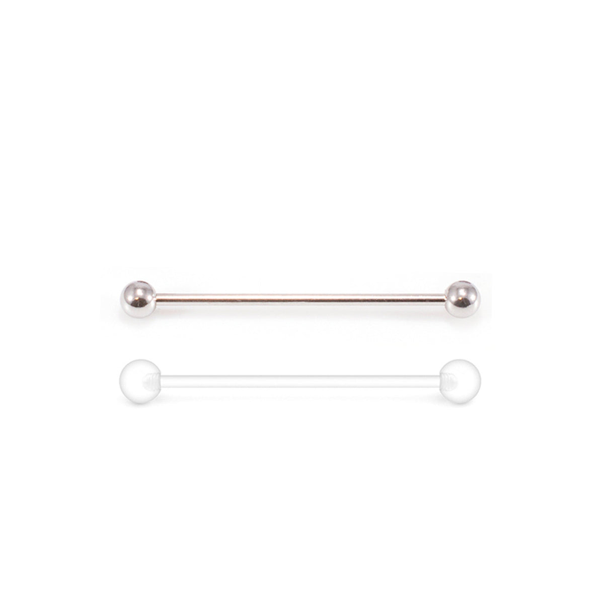 Surgical Steel Anodized Industrial Barbell 14 Gauge 38 mm & Retainer - Kruelty - Photo 12