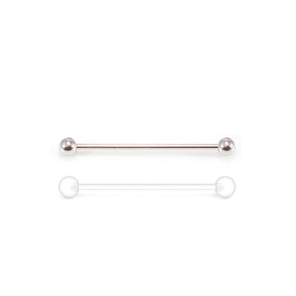 Surgical Steel Anodized Industrial Barbell 14 Gauge 38 MM & Retainer