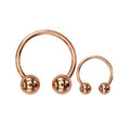 Rose Gold Plated Surgical Steel Horseshoe Ring