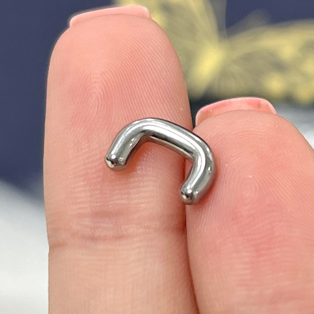 Surgical Steel 10 to 16 Gauge Staple Septum Ring Retainer - photo 2