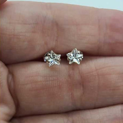 Surgical Steel 20 Gauge Prong Set Star CZ Cartilage Studs - Pair - photo 2