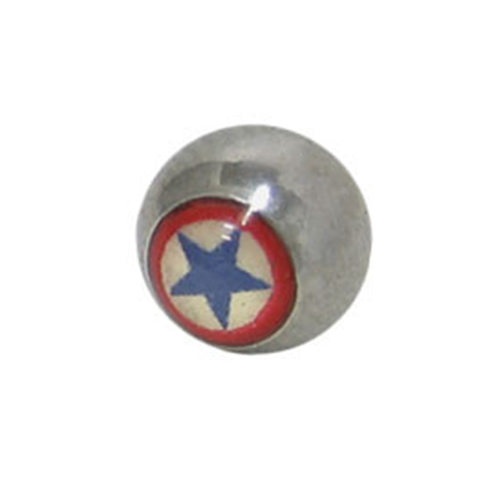 Surgical Steel 14 Gauge Star Logo Replacement Bead - 6mm