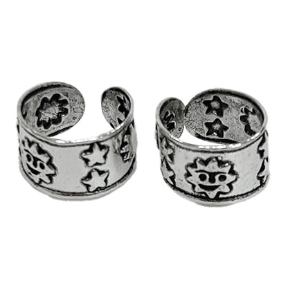 Sterling Silver Adjustable Ear Cuff with Star & Sun - photo 2