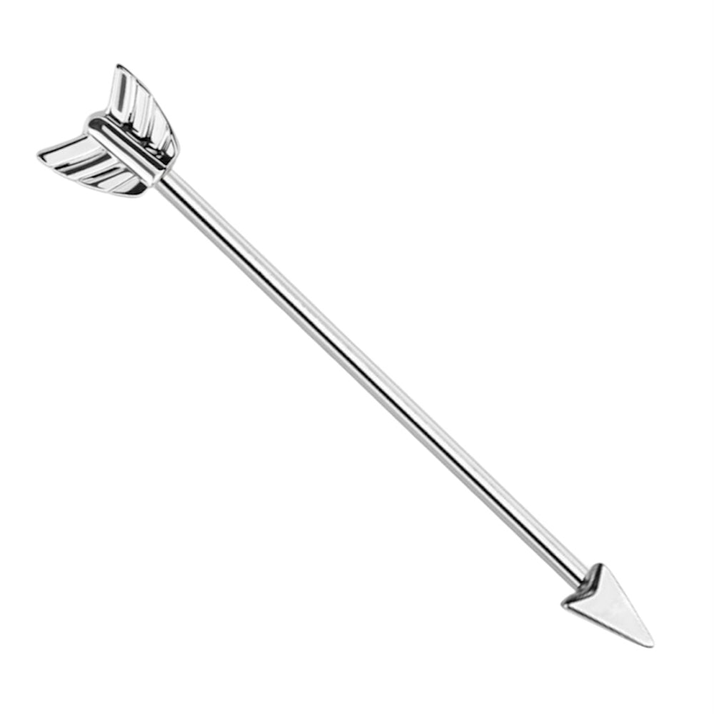 Surgical Steel 14 Gauge Industrial Barbell with Arrow - photo 3