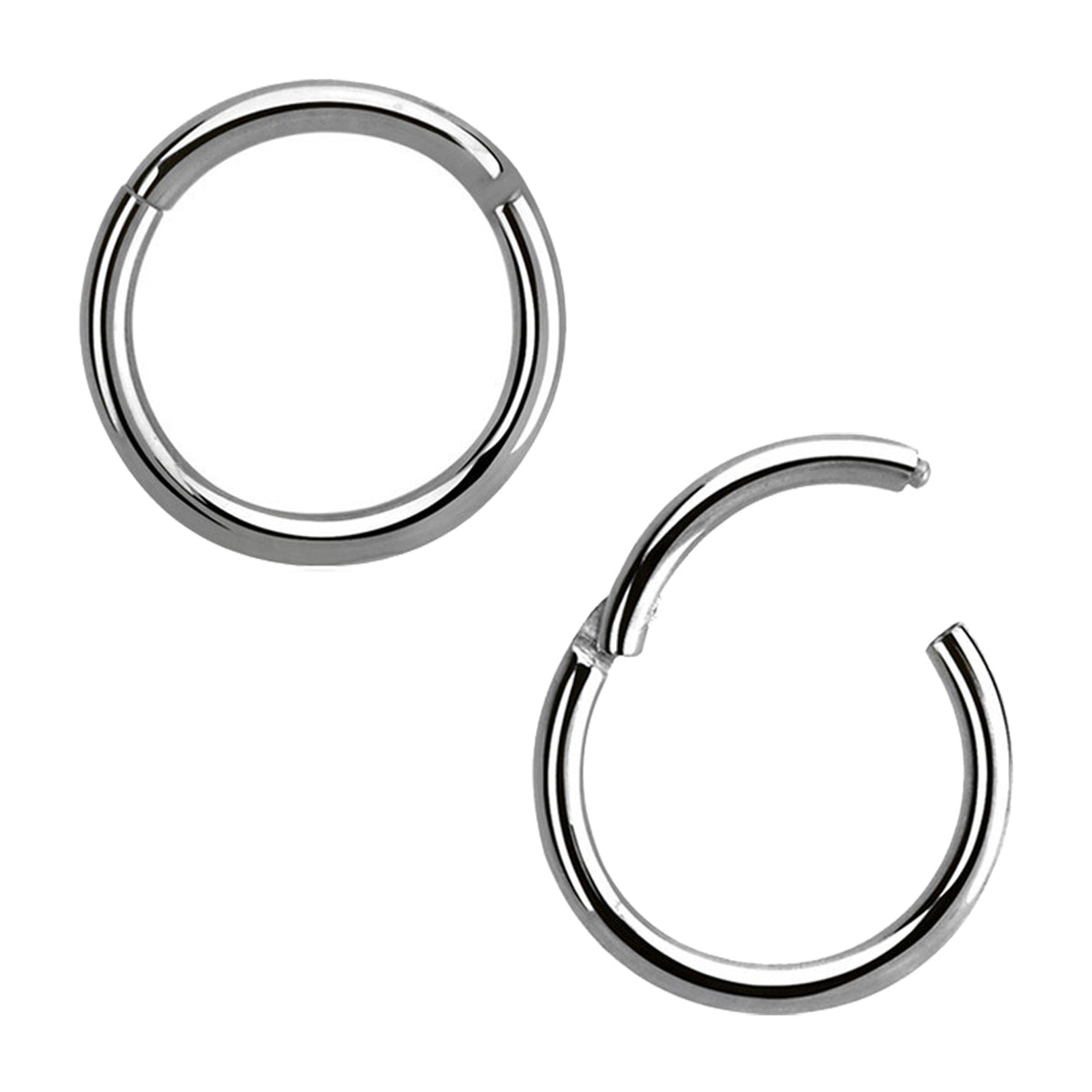Surgical Steel 18 Gauge Hinged Clicker Segment Ring Hoop