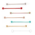 Surgical Steel 14 Gauge Industrial Barbell 38mm with Retainer - Pair