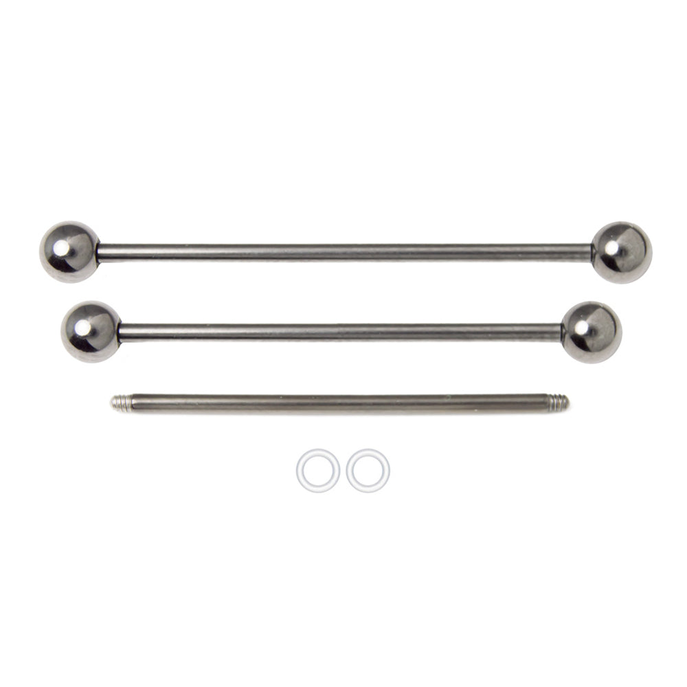 Surgical Steel 14 Gauge Industrial Barbell Steampunk Opal - 3 Pack - photo 2