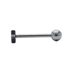 Surgical Steel Tongue Ring Straight Barbell 14 Gauge Star Top - Kruelty - Photo 4