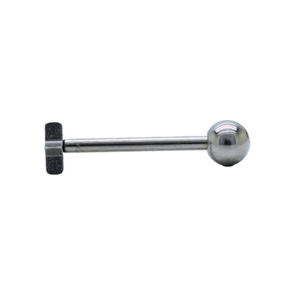 Surgical Steel Tongue Ring Straight Barbell 14 Gauge With Star Top