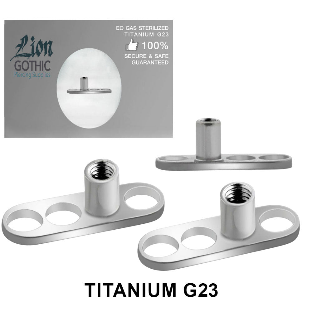 Titanium 14 & 16 Gauge Dermal Anchor Base