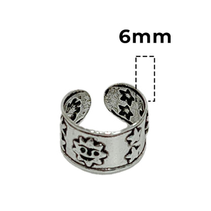 Sterling Silver Adjustable Ear Cuff with Star & Sun - photo 5