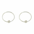 .925 Sterling Silver 20 Gauge Captive Bead Rings - Pair