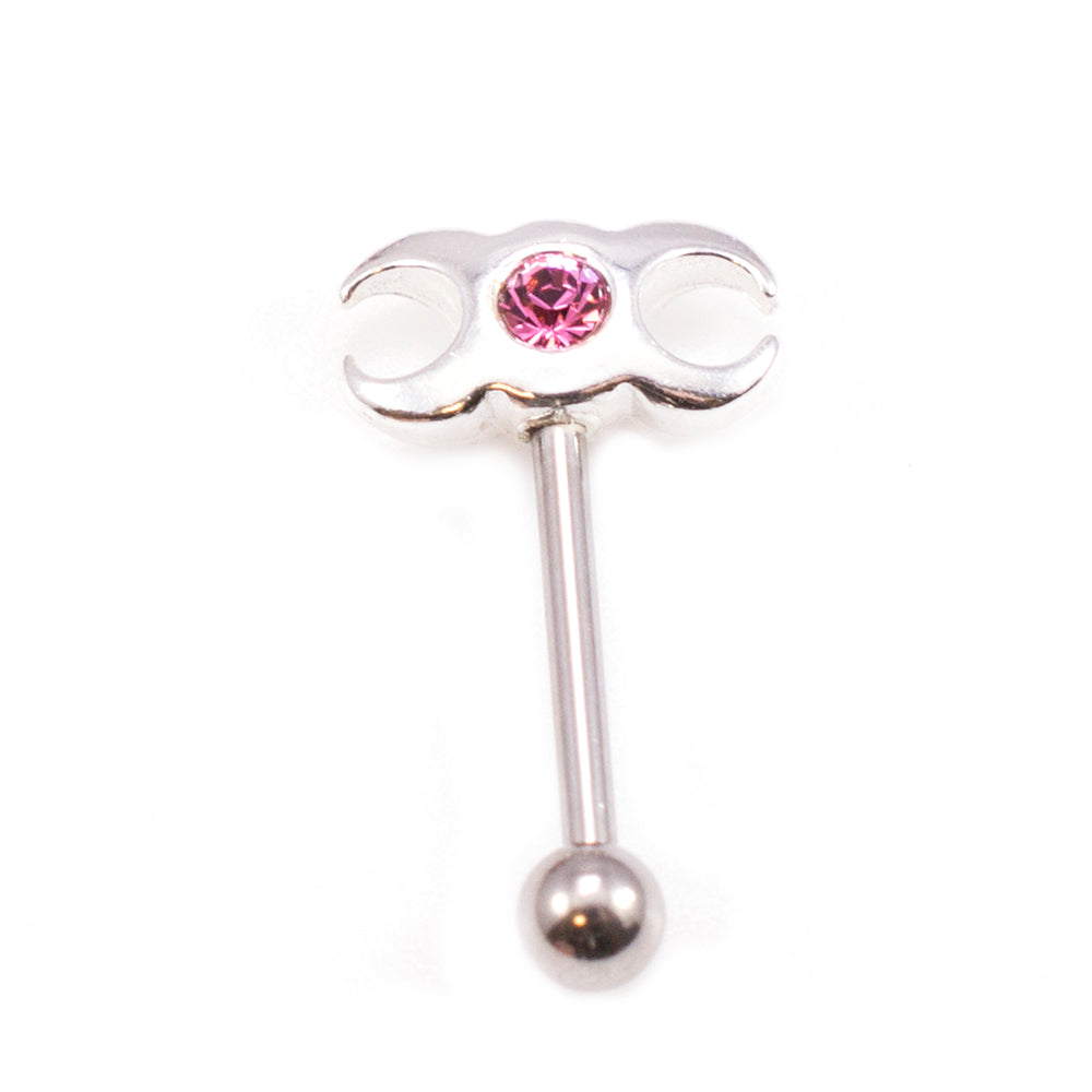 Surgical Steel 16 Gauge Eyebrow Barbell with Sterling Silver Ring - photo 5