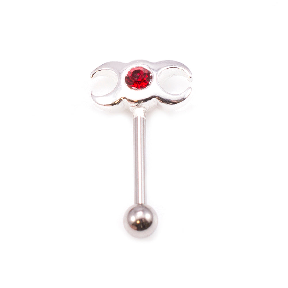 Surgical Steel 16 Gauge Eyebrow Barbell with Sterling Silver Ring - photo 7