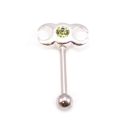 Surgical Steel 16 Gauge Eyebrow Barbell with Sterling Silver Ring - photo 9