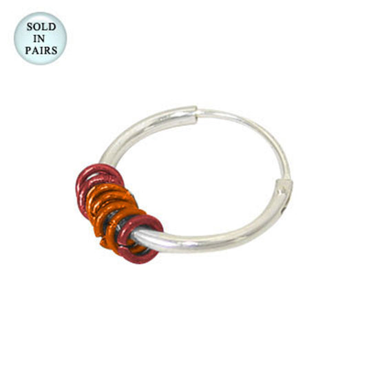 .925 Sterling Silver 20 Gauge O Ring Hoop Earrings - Pair