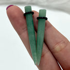 Jade Stone 2 to 6 Gauge Ear Tapers - Pair