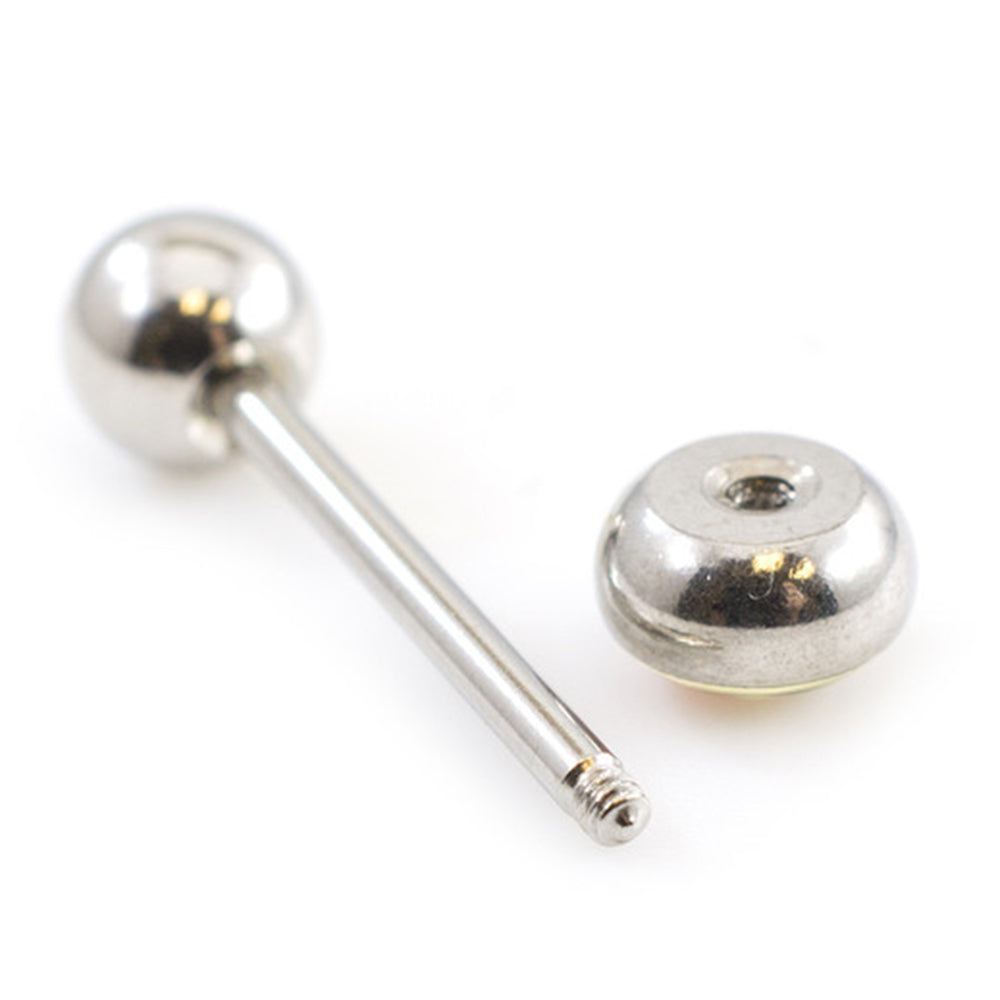Surgical Steel 14 Gauge Tongue Barbell with Super Girl Logo - photo 2