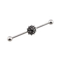 Surgical Steel 14 Gauge Industrial Barbell with Halloween Spider Web - photo 3