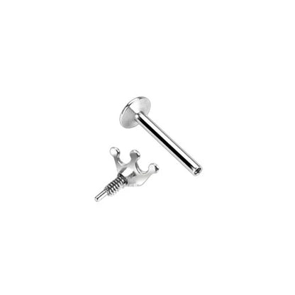 Surgical Steel 16 Gauge Labret Stud with CZ Crown - photo 3