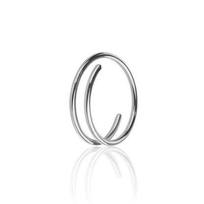 Surgical Steel Double Hoop Spiral Nose Ring 20 Gauge - 3 Colors - photo 6