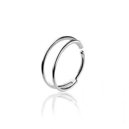 Surgical Steel 22 Gauge Bendable Double Hoop Ring