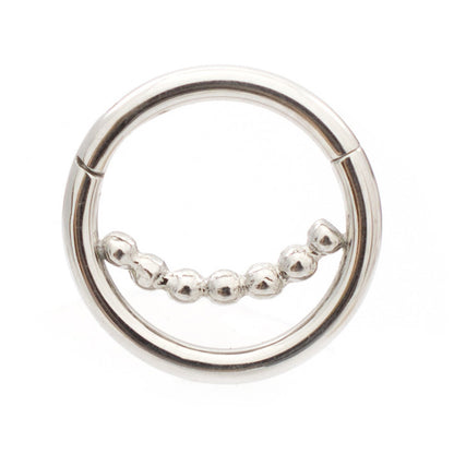 Surgical Steel 16 Gauge Hinged Ball Chain Clicker Segment Ring - 8mm - photo 3